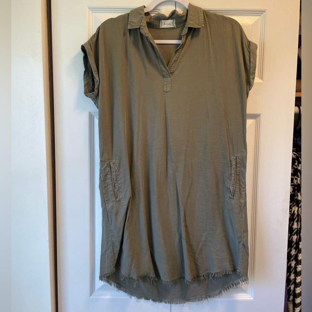 Altar’d State Green Shirt Dress